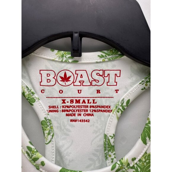 Boast Court Tennis Tank Top XS Green White Racerback NWT Sporty Summer - Picture 4 of 7